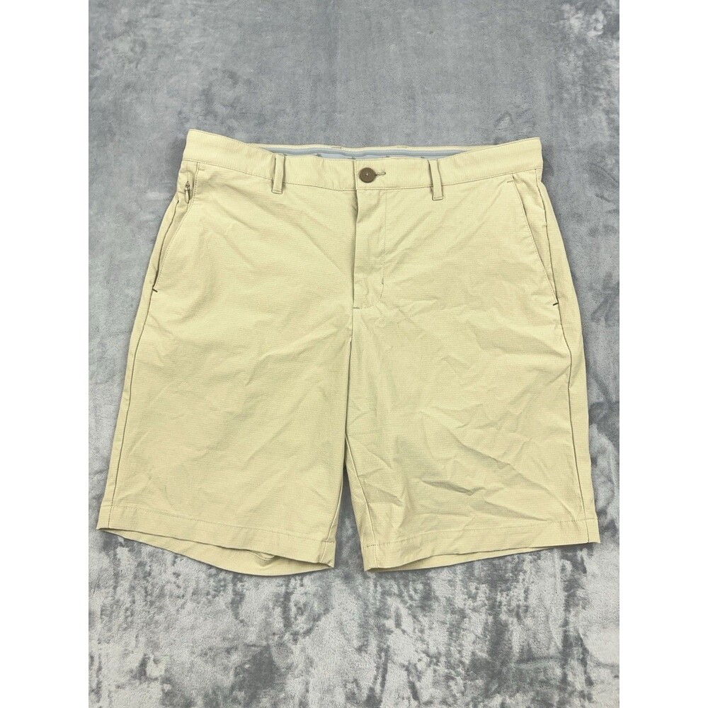 Tommy Bahama Chip Shot Golf Shorts Mens Size 34 Beige Ripstop Performance Chino
